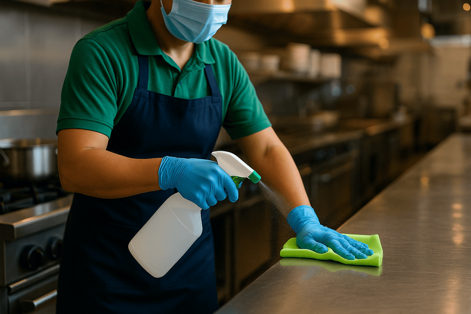 Sanitización en restaurantes y cocinas